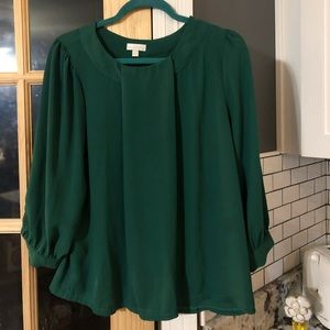 Green long sleeve blouse